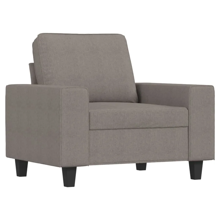 Fauteuil avec repose-pied Taupe 60 cm Tissu - 3