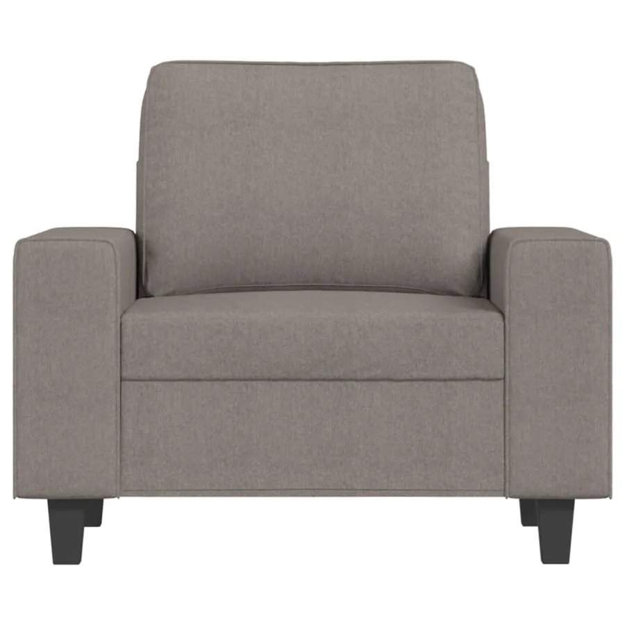 Fauteuil avec repose-pied Taupe 60 cm Tissu - 4