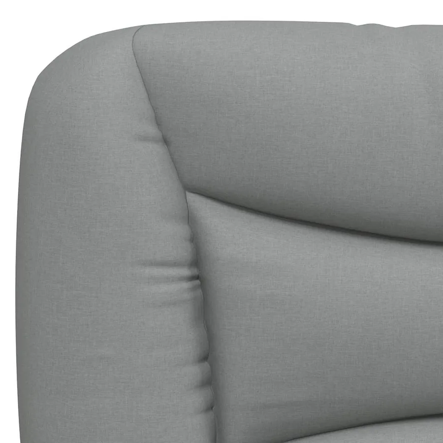 Cadre de lit sans matelas Hvar gris clair 80x200 cm tissu - 10