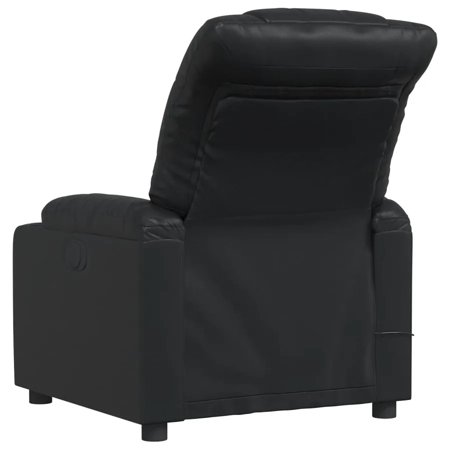 Fauteuil de massage inclinable Noir Similicuir - 4