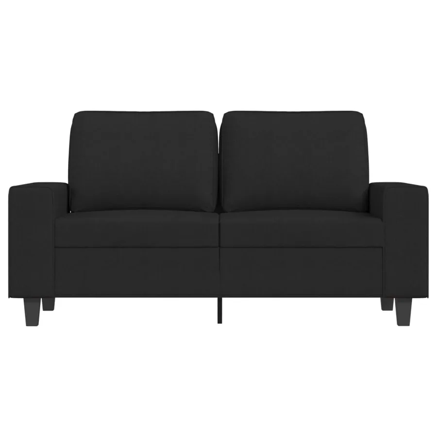 Canapé à 2 places Noir 120 cm Tissu - 3