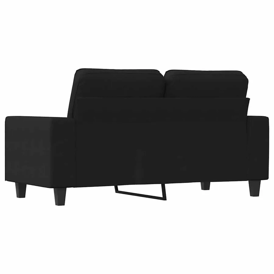 Canapé à 2 places Noir 120 cm Tissu - 5