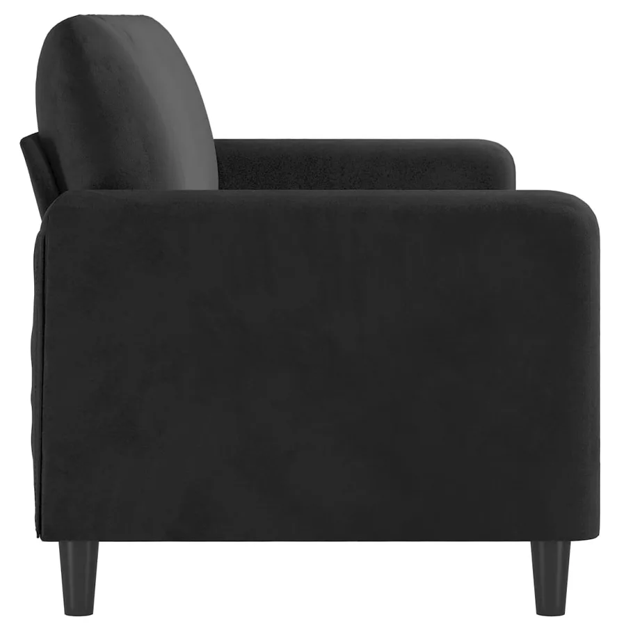 Canapé à 3 places Noir 180 cm Velours - 4