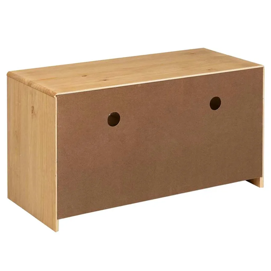 Meuble TV SAUDA chêne 99x43x55 cm bois de pin massif - 6