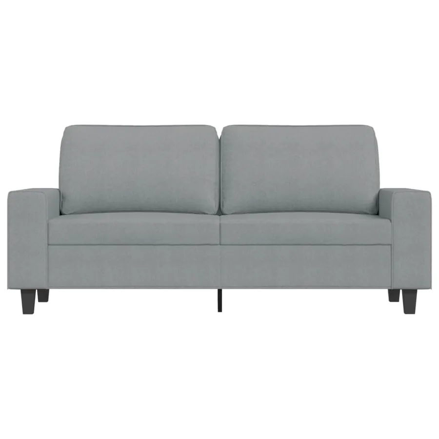Canapé à 2 places Gris clair 140 cm Tissu - 3