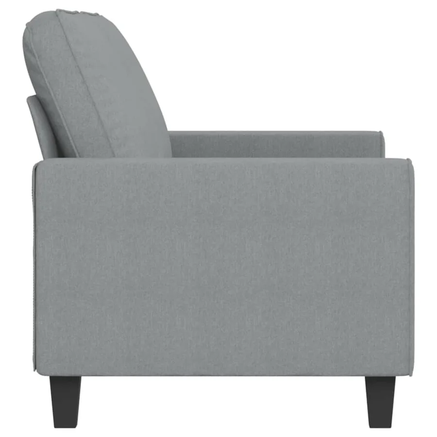 Canapé à 2 places Gris clair 140 cm Tissu - 4