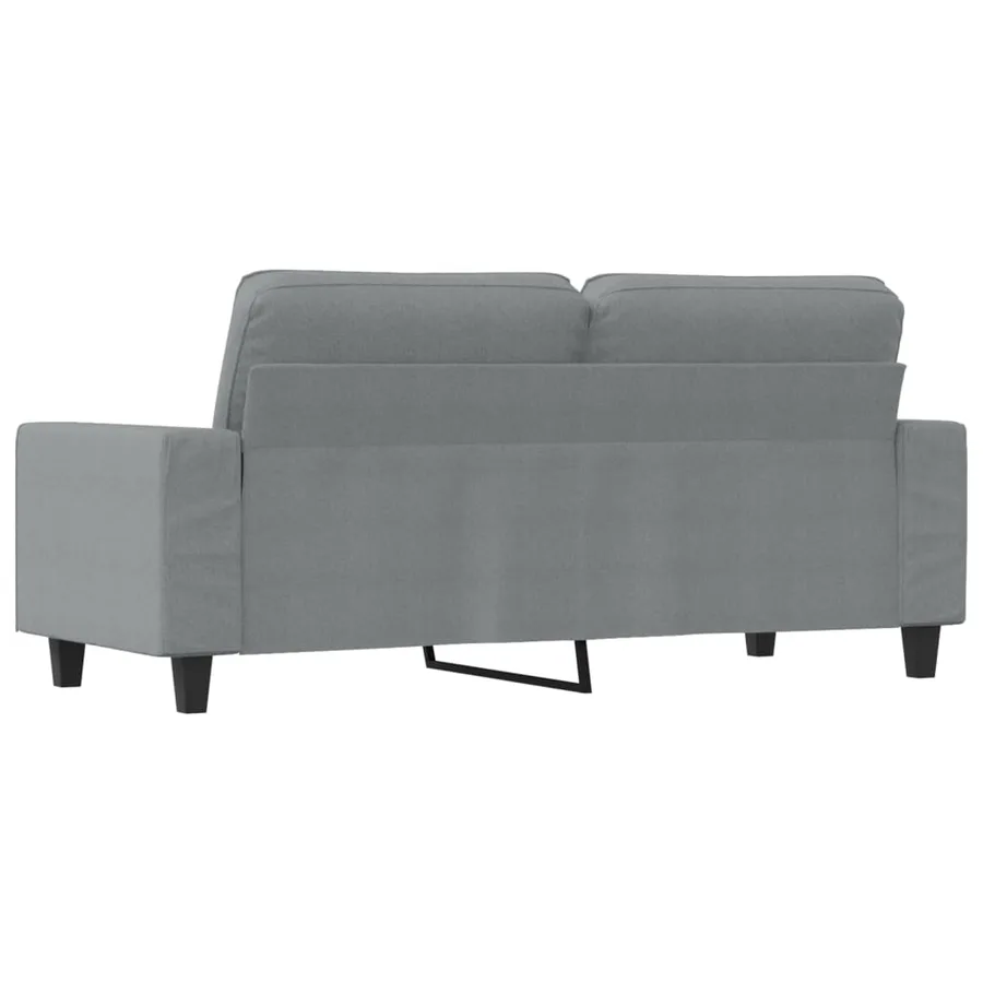 Canapé à 2 places Gris clair 140 cm Tissu - 5
