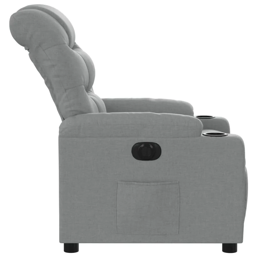 Fauteuil inclinable électrique Gris clair Tissu - 10