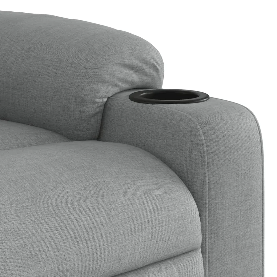 Fauteuil inclinable électrique Gris clair Tissu - 11