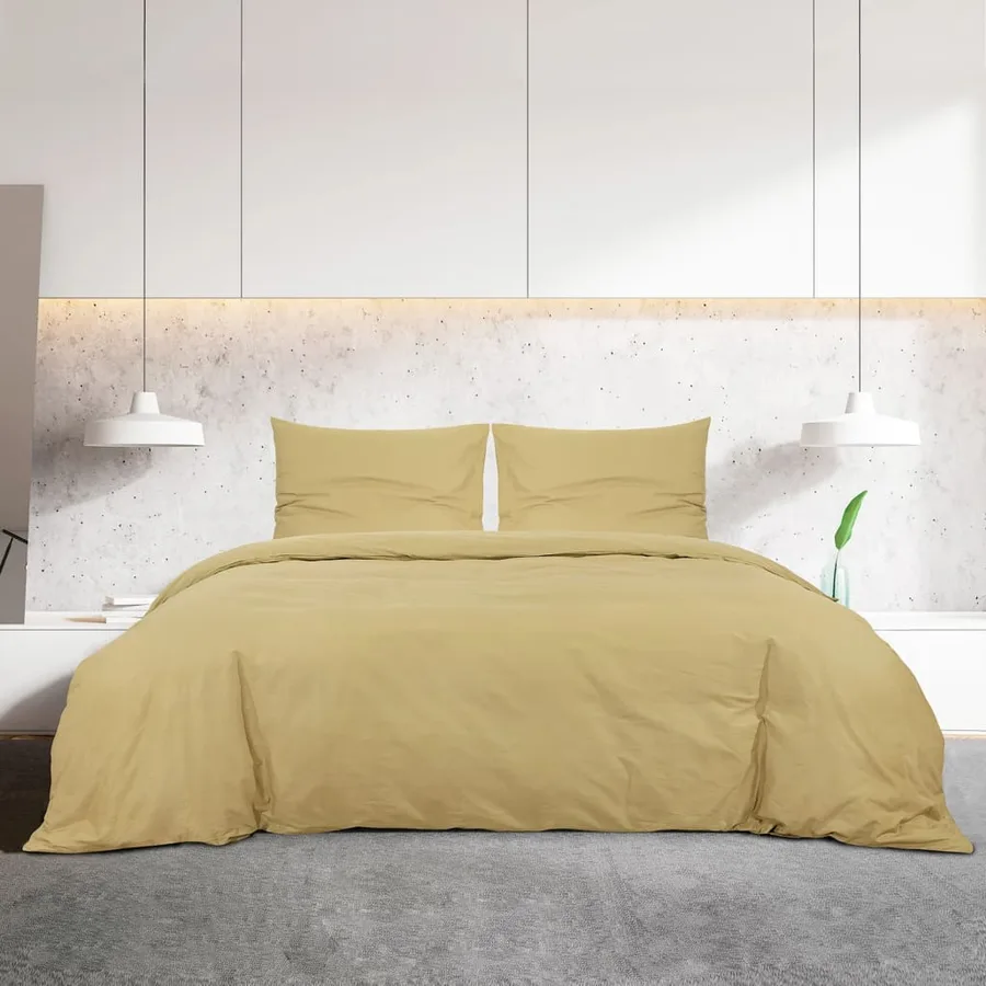 Ensemble de housse de couette Taupe 135x200 cm Coton - 3