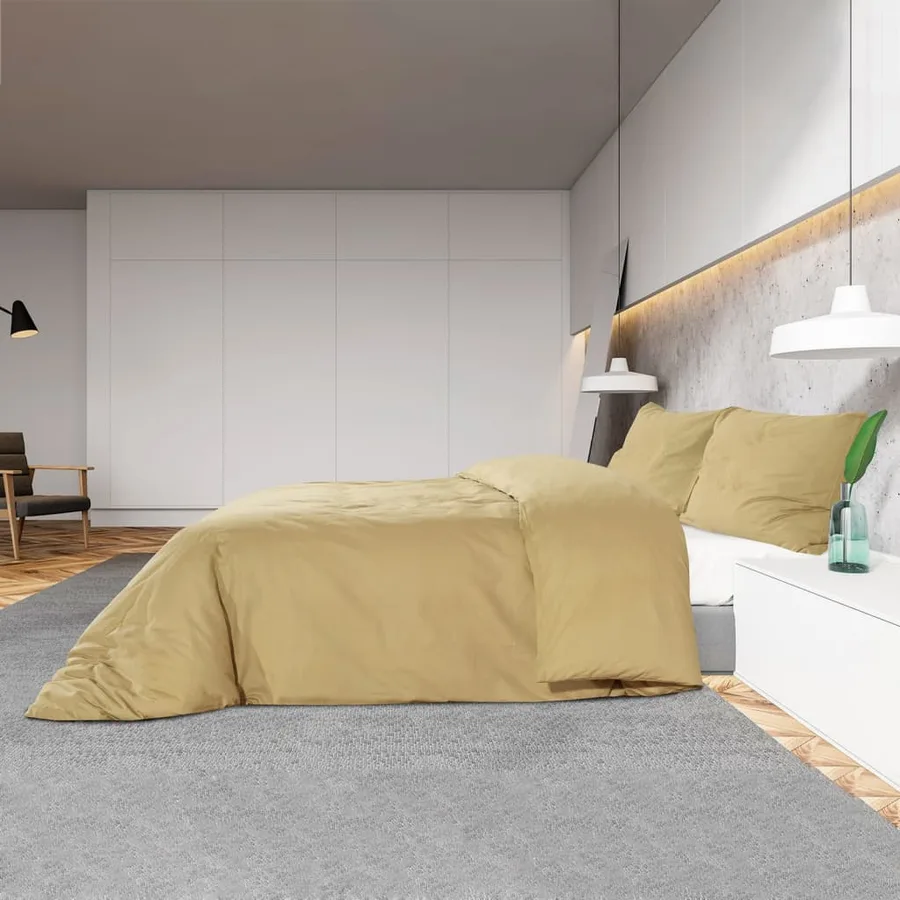 Ensemble de housse de couette Taupe 135x200 cm Coton - 4