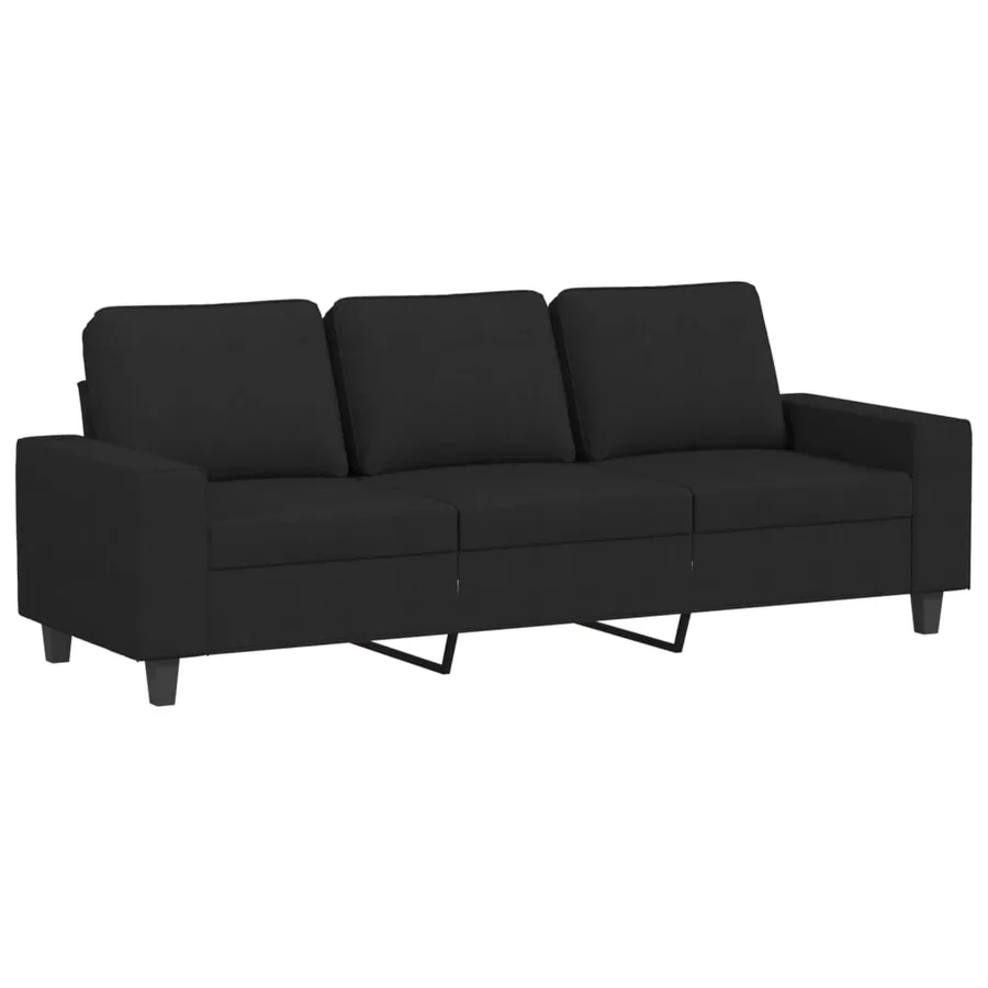 Ensemble de canapés 3 pcs noir tissu - 4