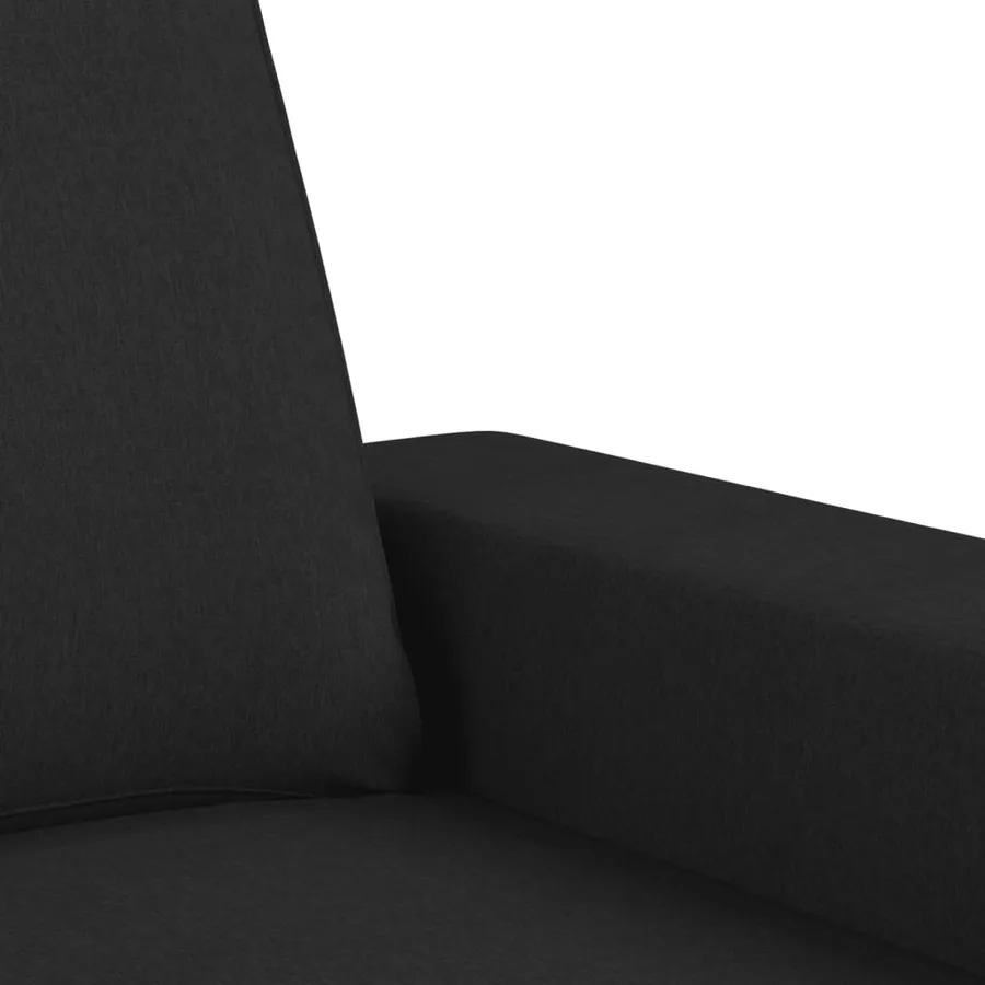 Ensemble de canapés 3 pcs noir tissu - 6