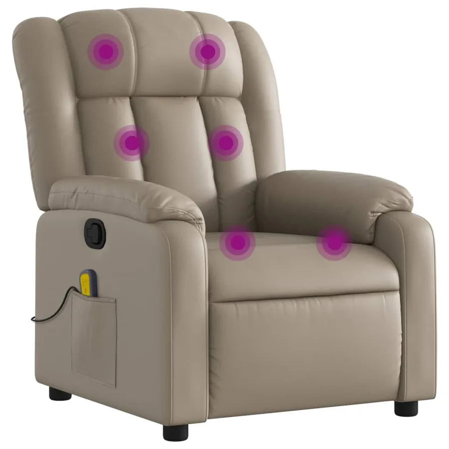Fauteuil de massage inclinable Cappuccino Similicuir - 2