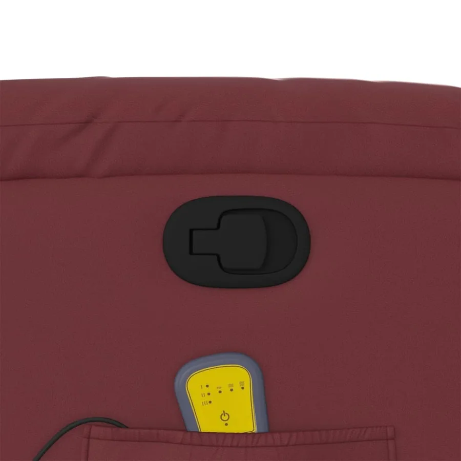 Fauteuil de massage inclinable Rouge bordeaux Similicuir - 10