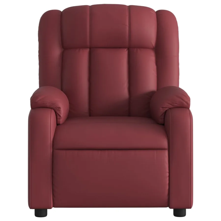 Fauteuil de massage inclinable Rouge bordeaux Similicuir - 7