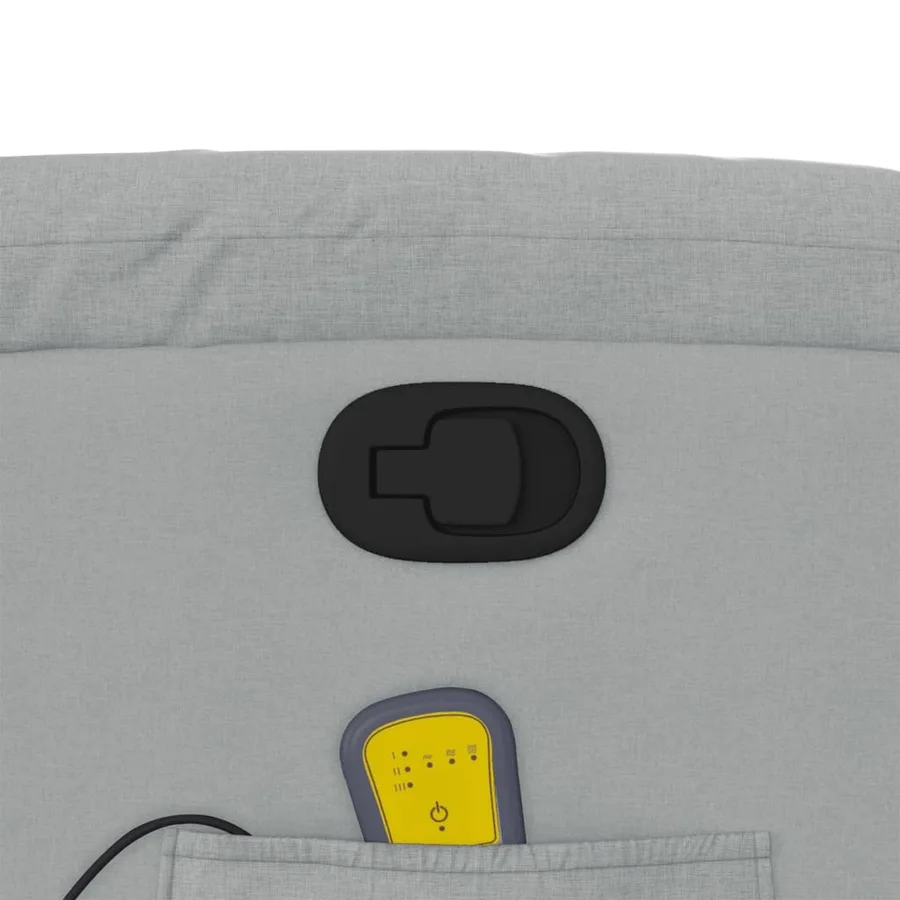 Fauteuil de massage inclinable Gris clair Tissu - 12