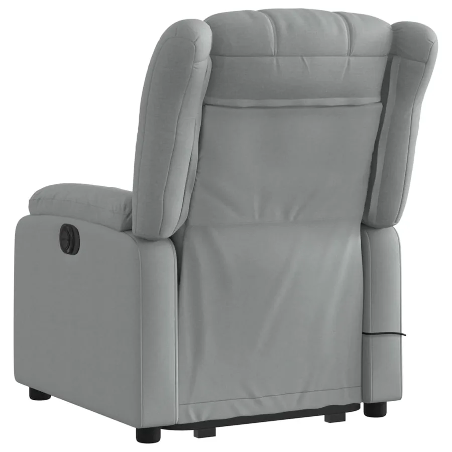 Fauteuil de massage inclinable Gris clair Tissu - 5