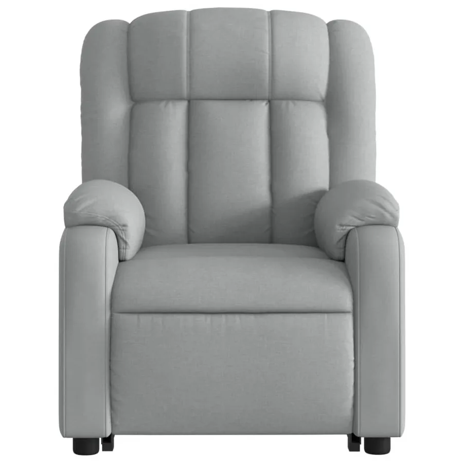 Fauteuil de massage inclinable Gris clair Tissu - 9