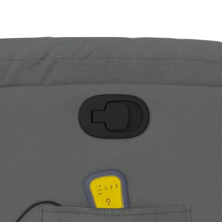 Fauteuil de massage inclinable gris foncé tissu - 10