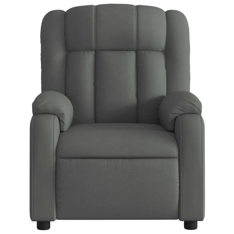 Fauteuil de massage inclinable gris foncé tissu - 7