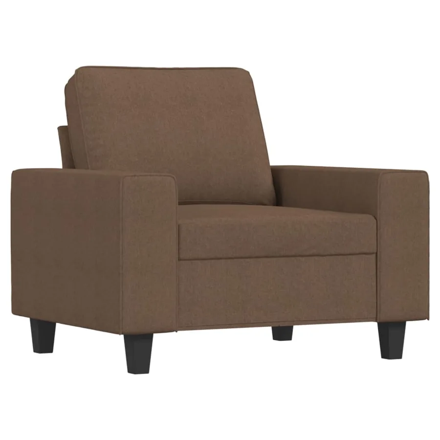 Ensemble de canapés 3 pcs marron tissu - 3