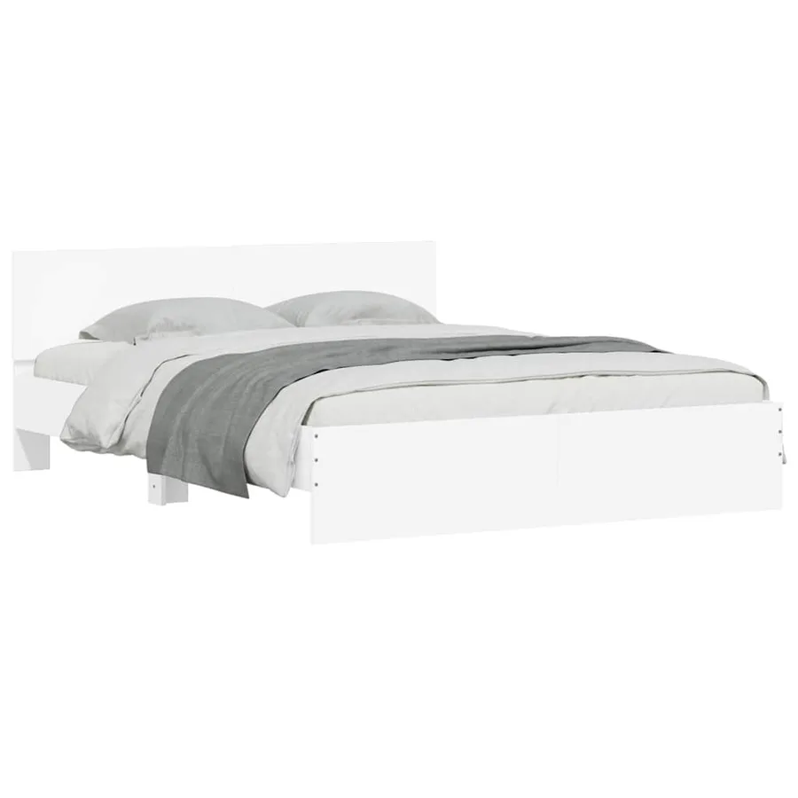 Cadre de lit sans matelas blanc 140x200 cm - 3