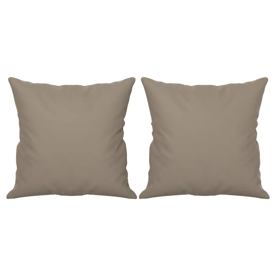 Canapé 3 places avec oreillers taupe 180 cm tissu microfibre - 5