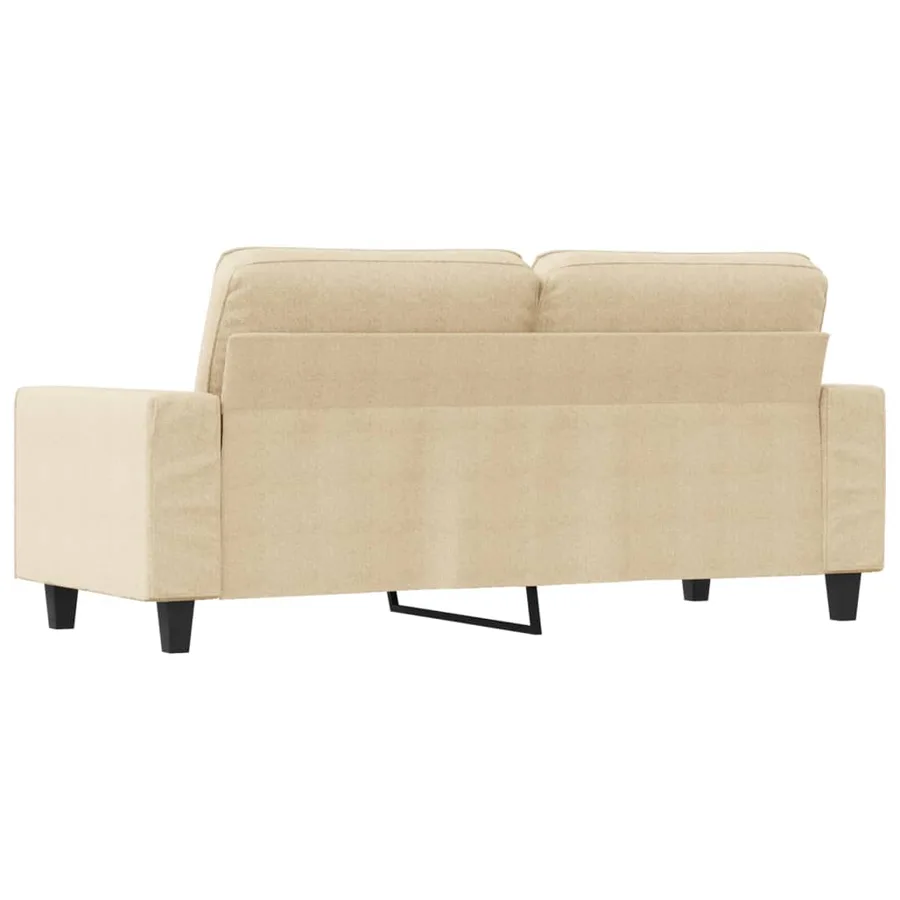Canapé à 2 places Crème 140 cm Tissu - 5