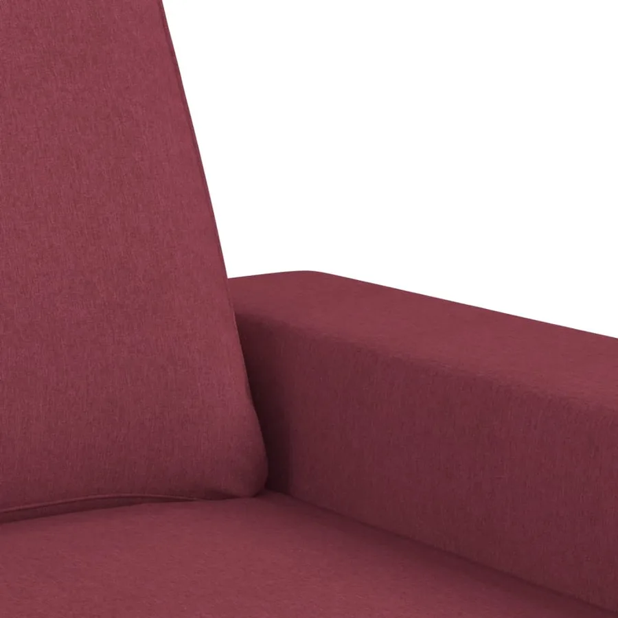 Ensemble de canapés 3 pcs rouge bordeaux tissu - 6