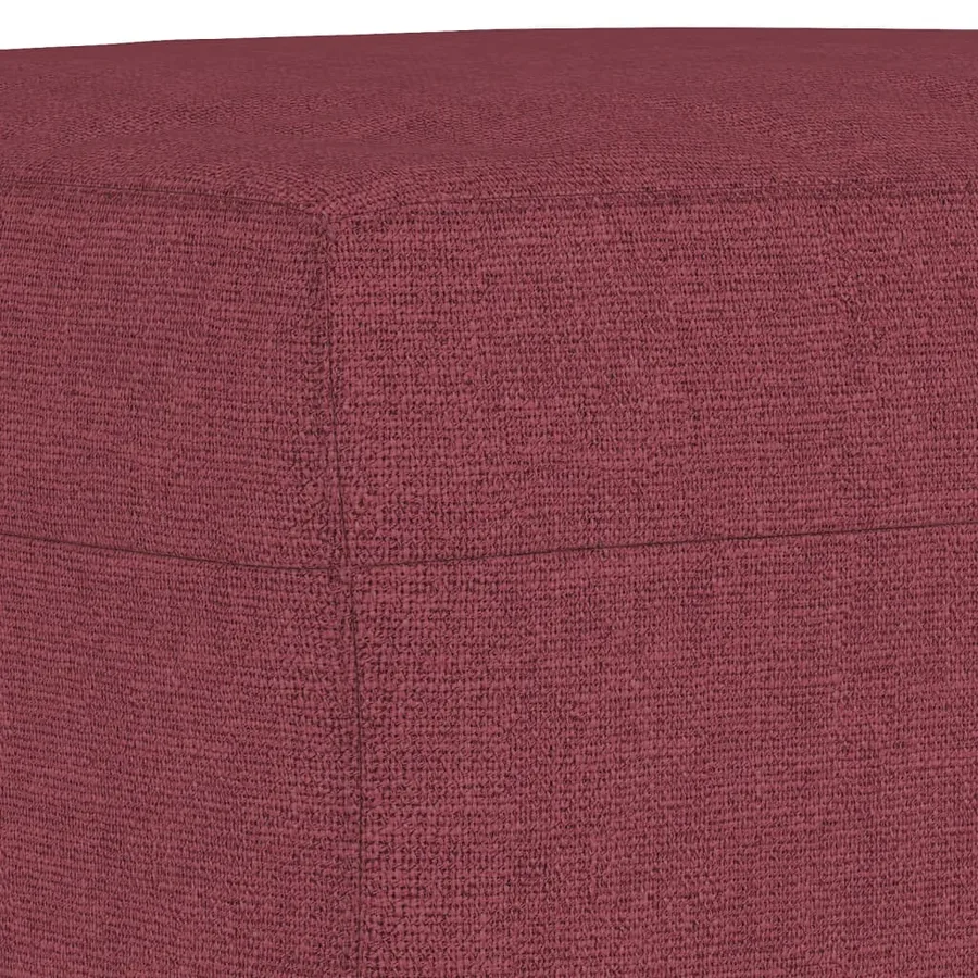 Ensemble de canapés 3 pcs rouge bordeaux tissu - 7