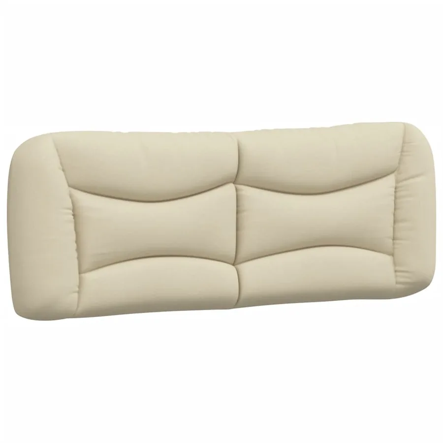 Cadre de lit avec LED sans matelas Hvar crème 140x200 cm tissu - 10