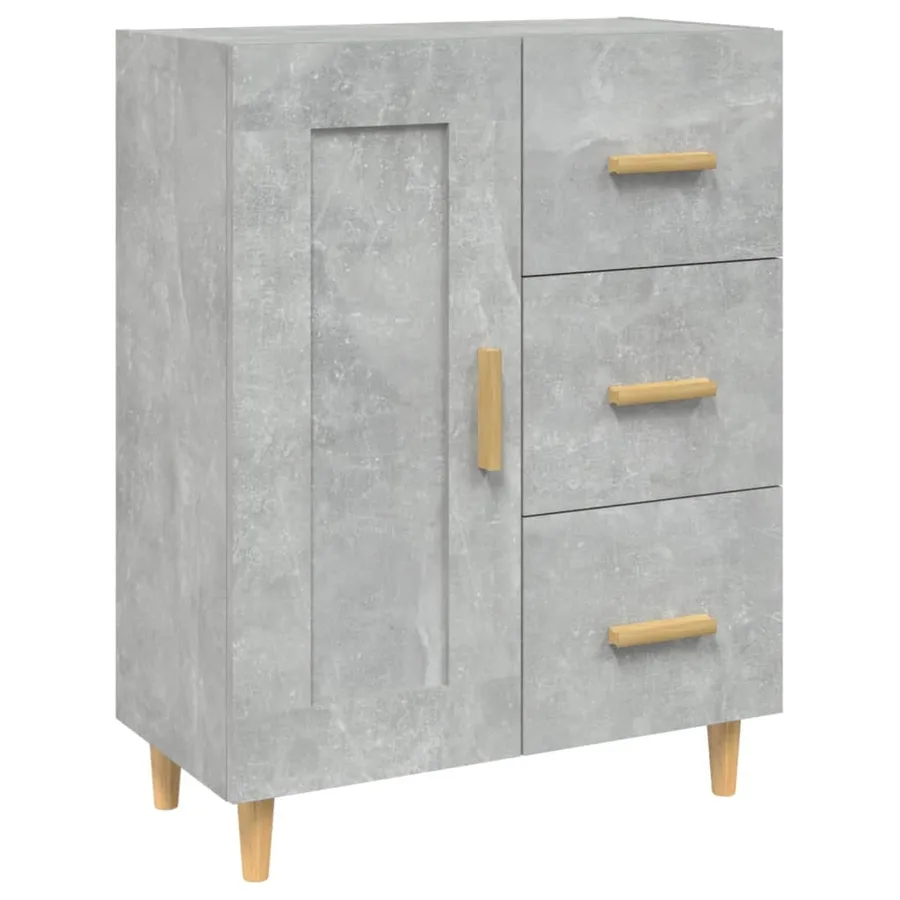 Buffet Gris béton 69,5x34x90 cm Bois d'ingénierie - 2
