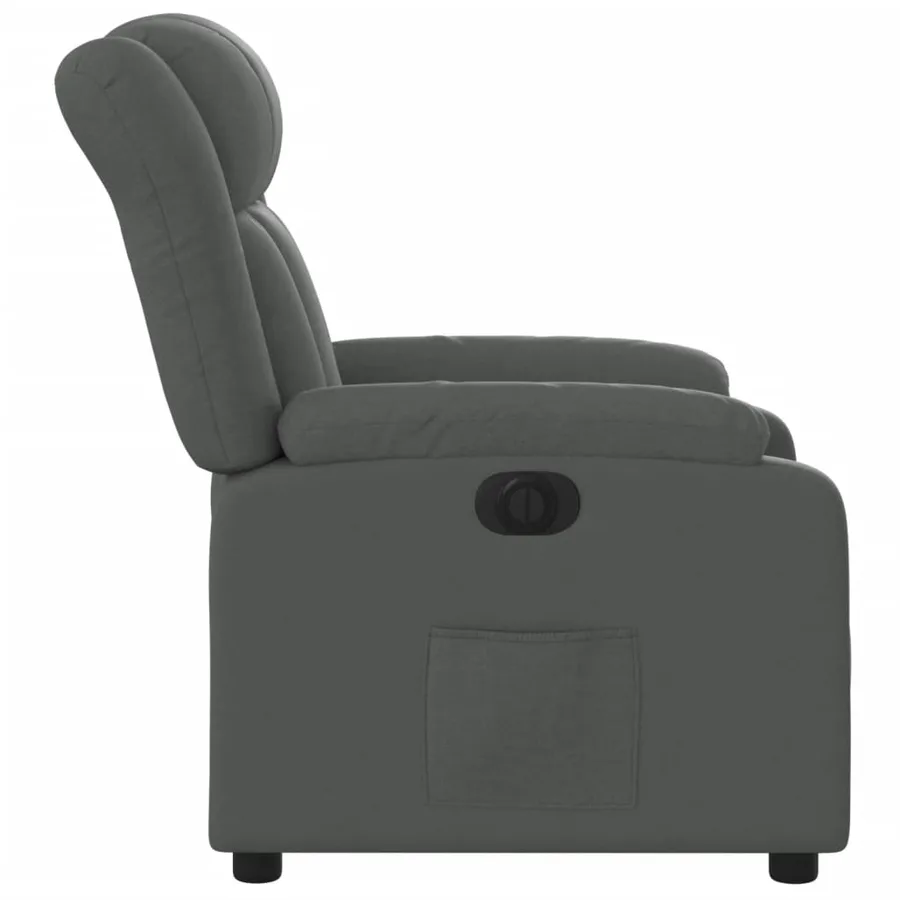 Fauteuil inclinable électrique Gris foncé Tissu - 10