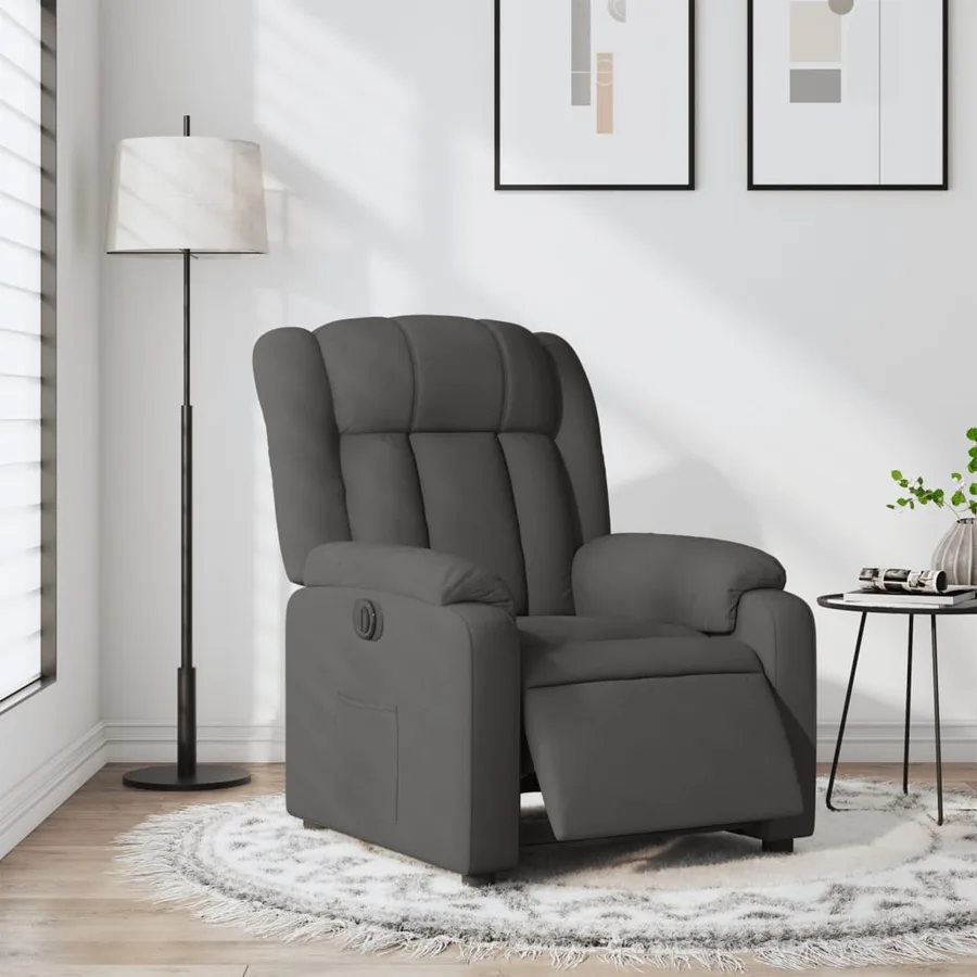 Fauteuil inclinable électrique Gris foncé Tissu - 16