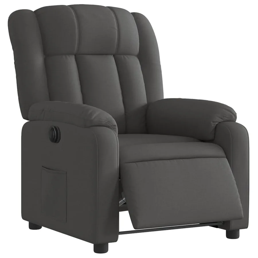 Fauteuil inclinable électrique Gris foncé Tissu - 3