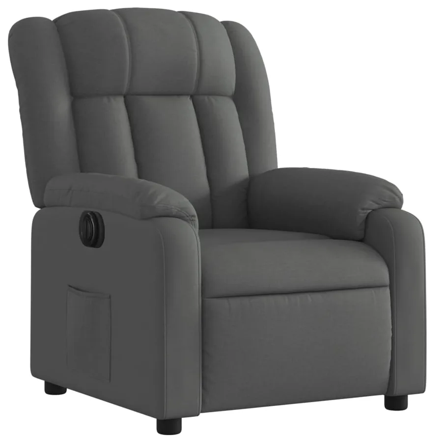 Fauteuil inclinable électrique Gris foncé Tissu - 4