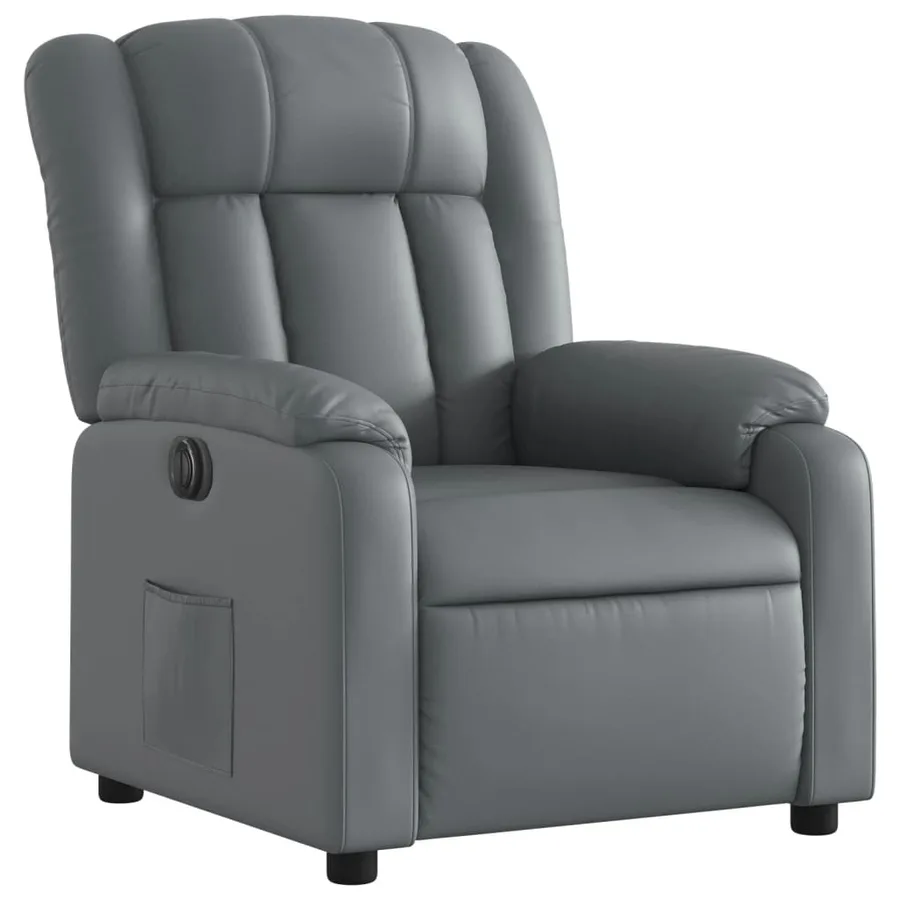 Fauteuil inclinable électrique Gris Similicuir - 4