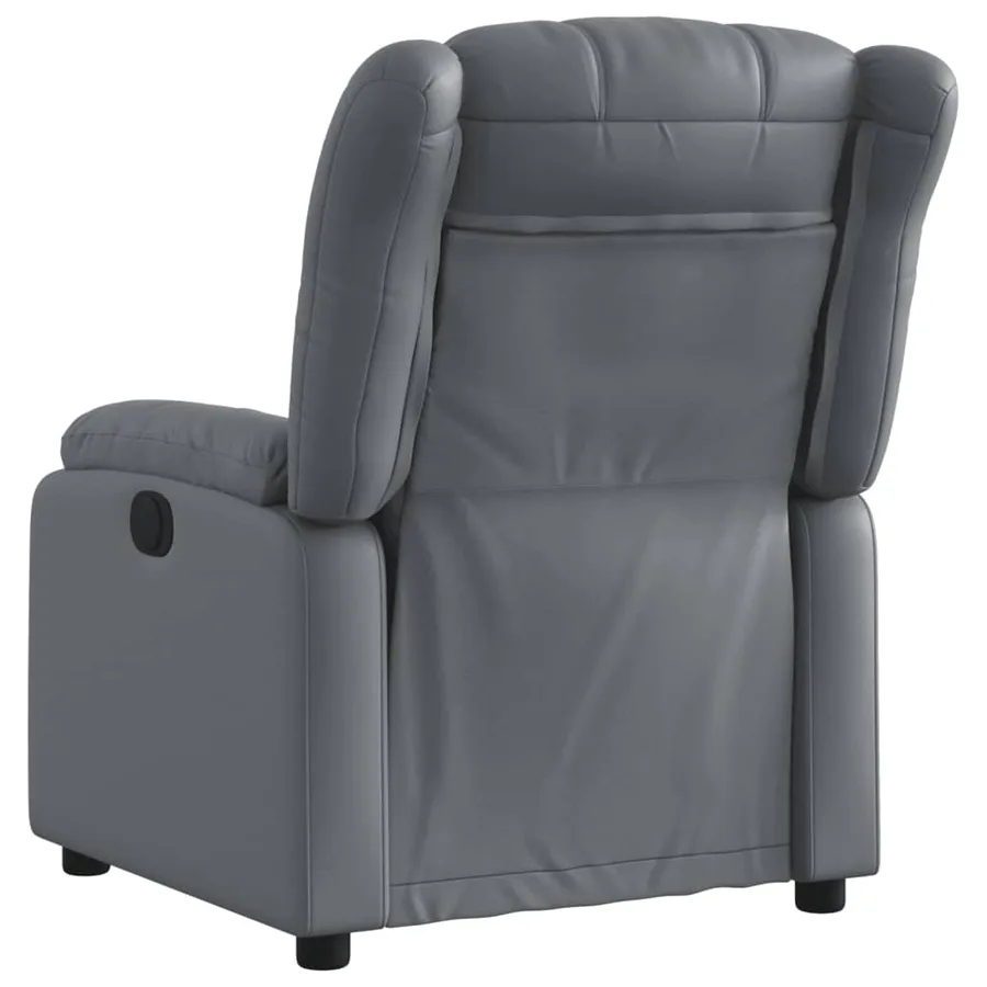 Fauteuil inclinable électrique Gris Similicuir - 5