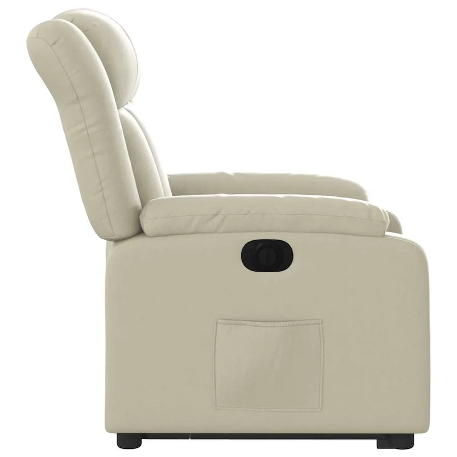 Fauteuil inclinable électrique crème similicuir - 10