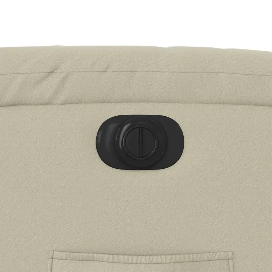 Fauteuil inclinable électrique crème similicuir - 13