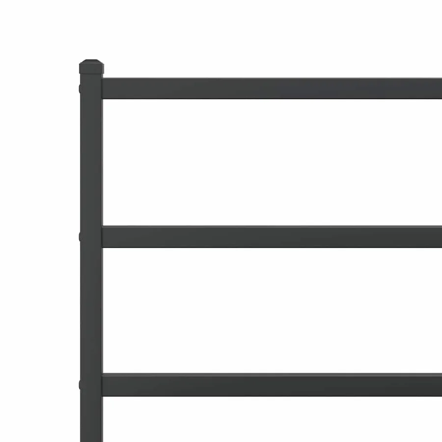 Cadre de lit métal sans matelas avec tête de lit noir 140x200cm - 8