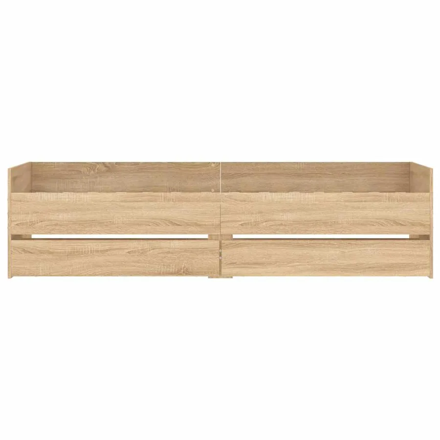 Cadre de lit avec tiroirs sans matelas chêne sonoma 90x200 cm - 6