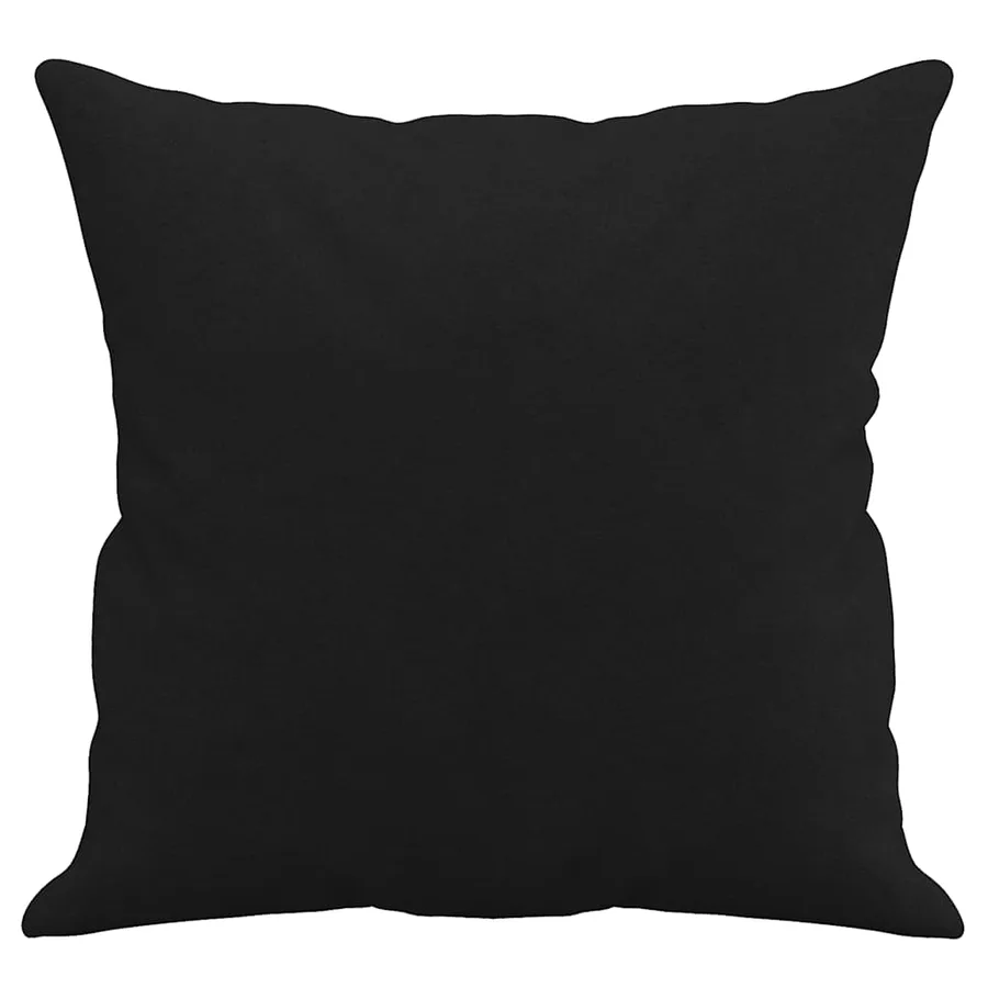 Canapé 3 places avec oreillers noir 180 cm tissu microfibre - 6