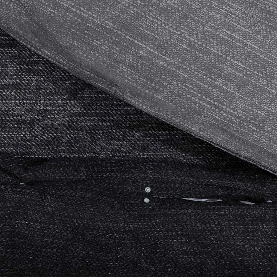 Ensemble de housse de couette gris foncé 260x220 cm Coton - 4