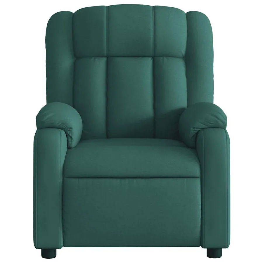 Fauteuil de massage inclinable Vert foncé Tissu - 8