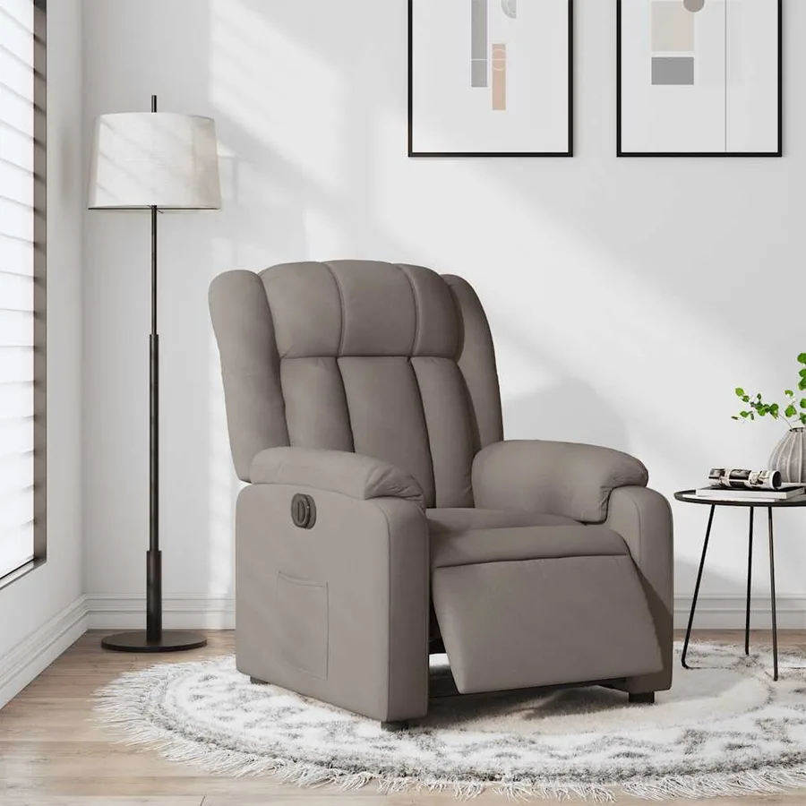 Fauteuil inclinable électrique Taupe Tissu - 16