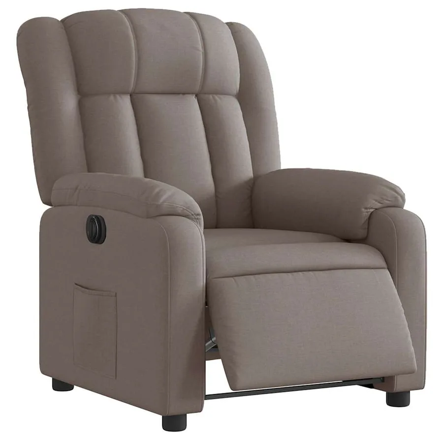 Fauteuil inclinable électrique Taupe Tissu - 3