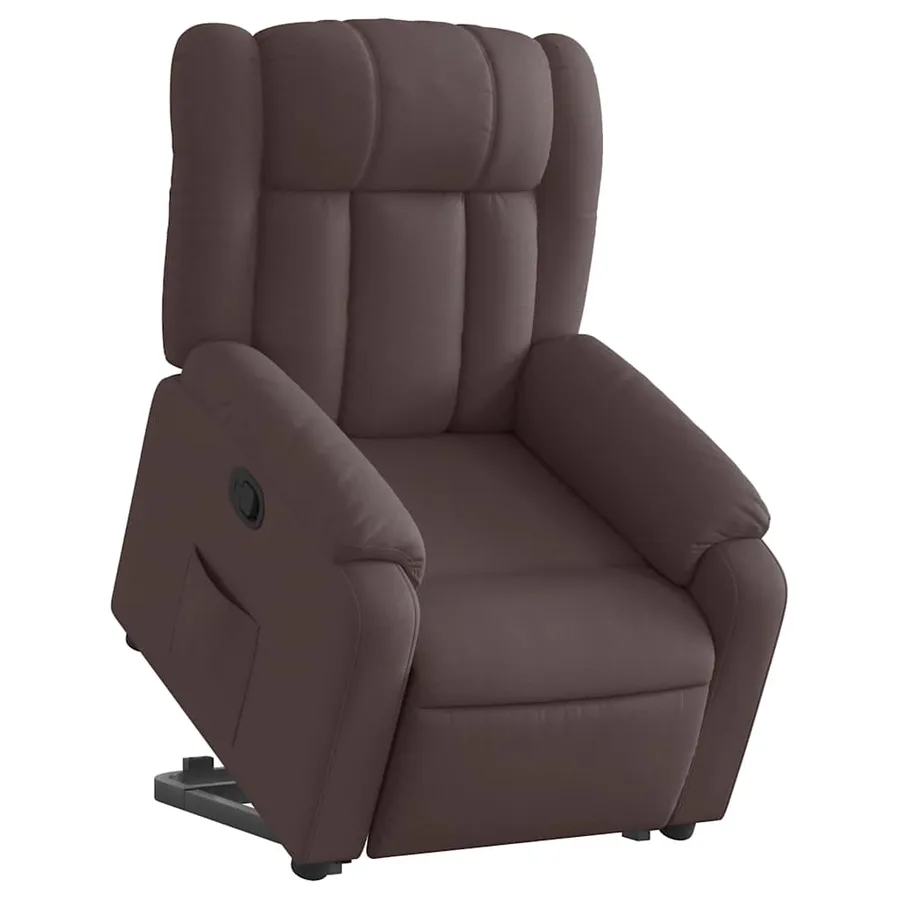 Fauteuil inclinable marron foncé tissu - 3