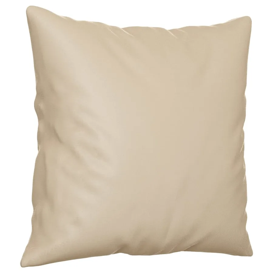 Canapé 2 places avec oreillers crème 140 cm tissu microfibre - 6